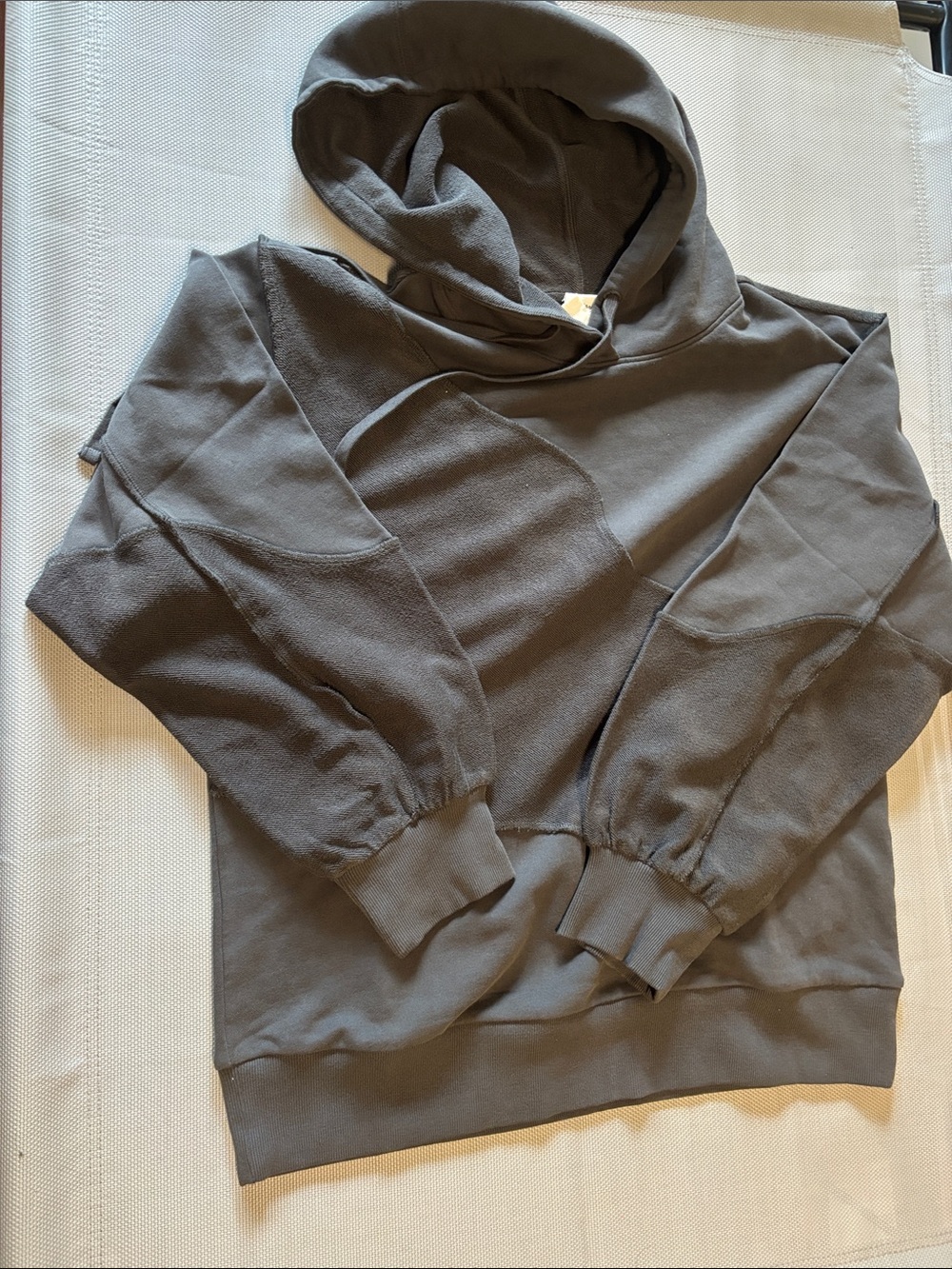 Rare/self size 3 M All gender Charcoal Gray Hooded Sweatshirt NWOT